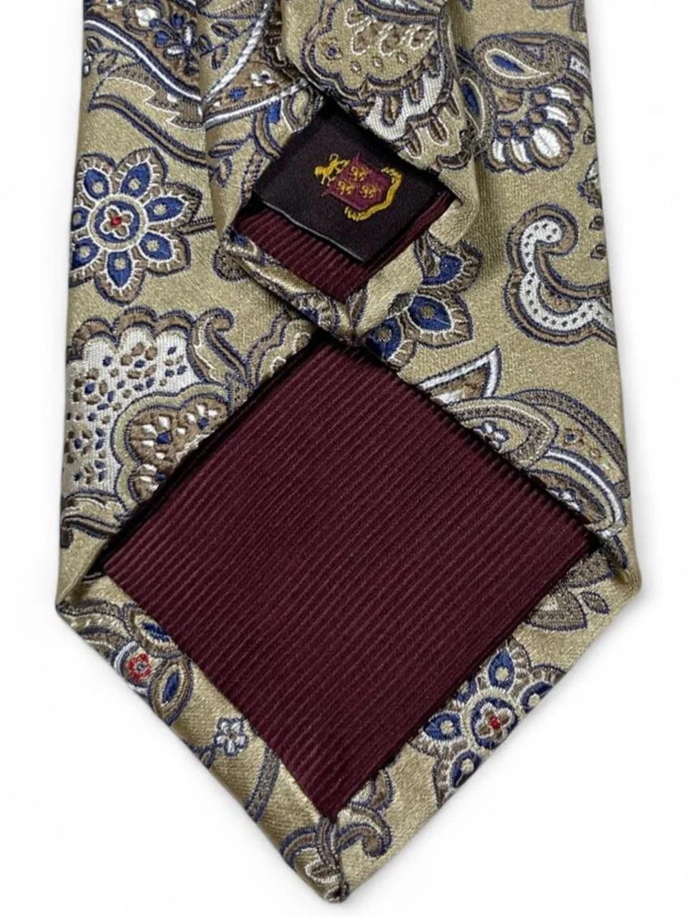 NWOT! Robert Talbott Gold Floral Paisley Silk Tie L58” W3” Italian Silk